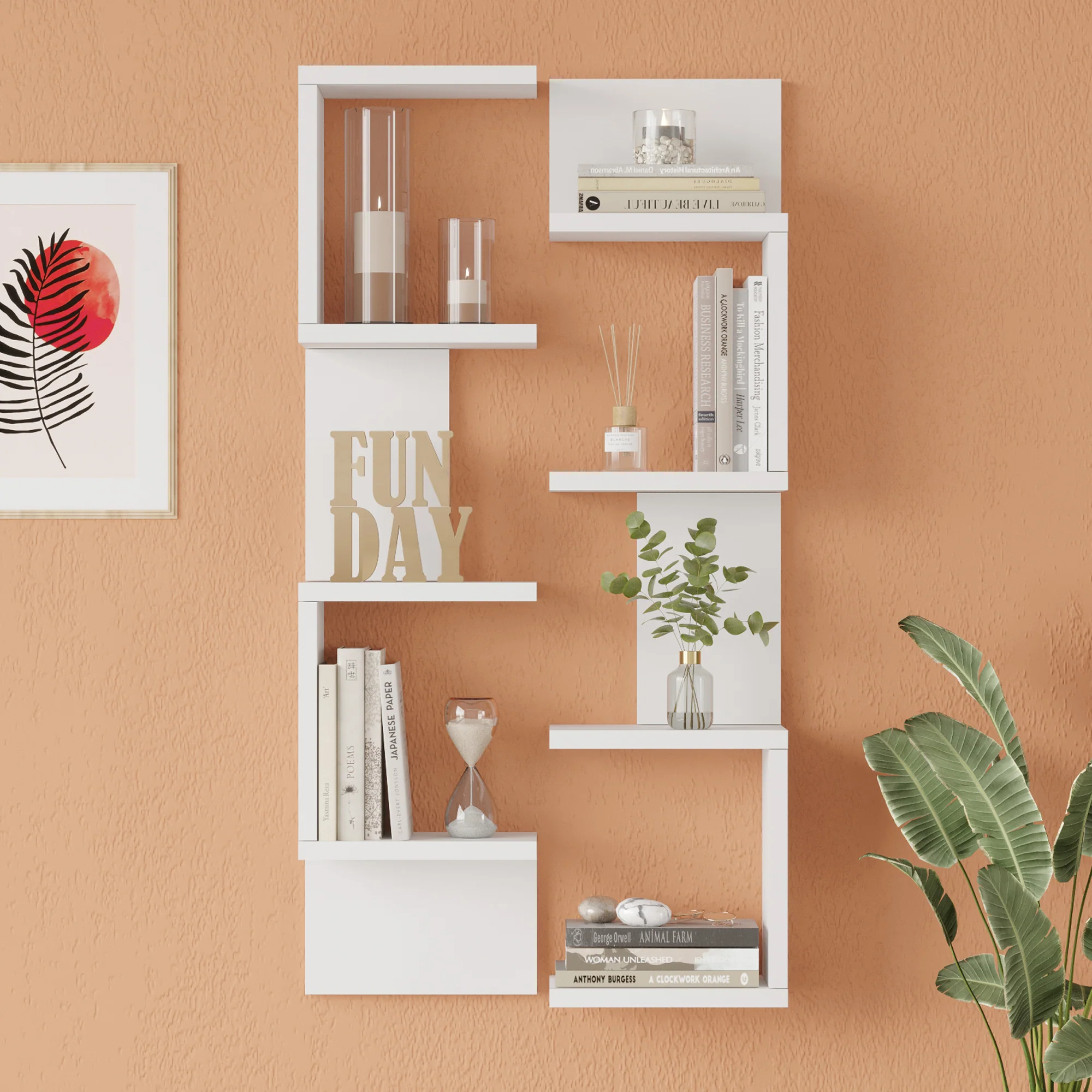 Wandregal Omn 2er Set 93x24x15 cm [en.casa] - Image 5
