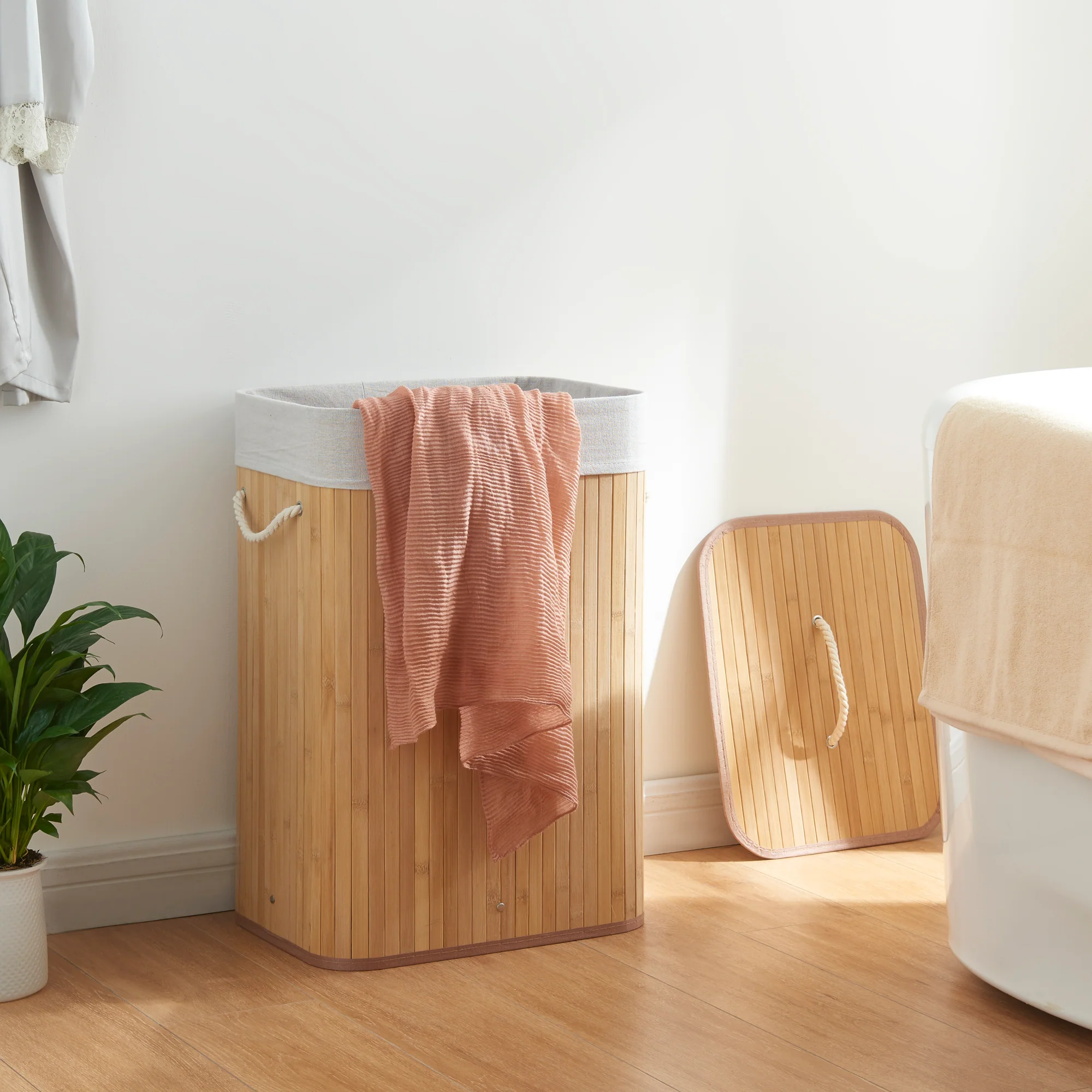 Wäschekorb Salla Bambus in versch. Farben und Größen [en.casa] - Image 5