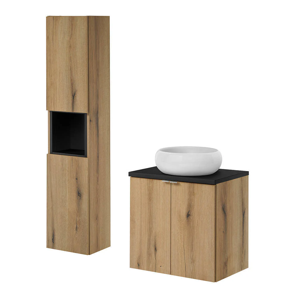 Waschtisch Skelbolu mit Hochschrank [en.casa] - Image 3