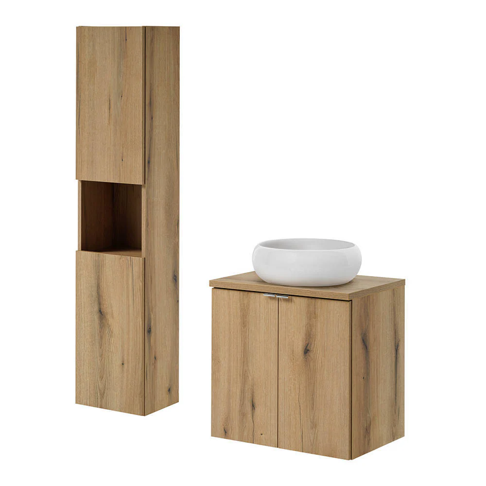Waschtisch Skelbolu mit Hochschrank [en.casa] - Image 4