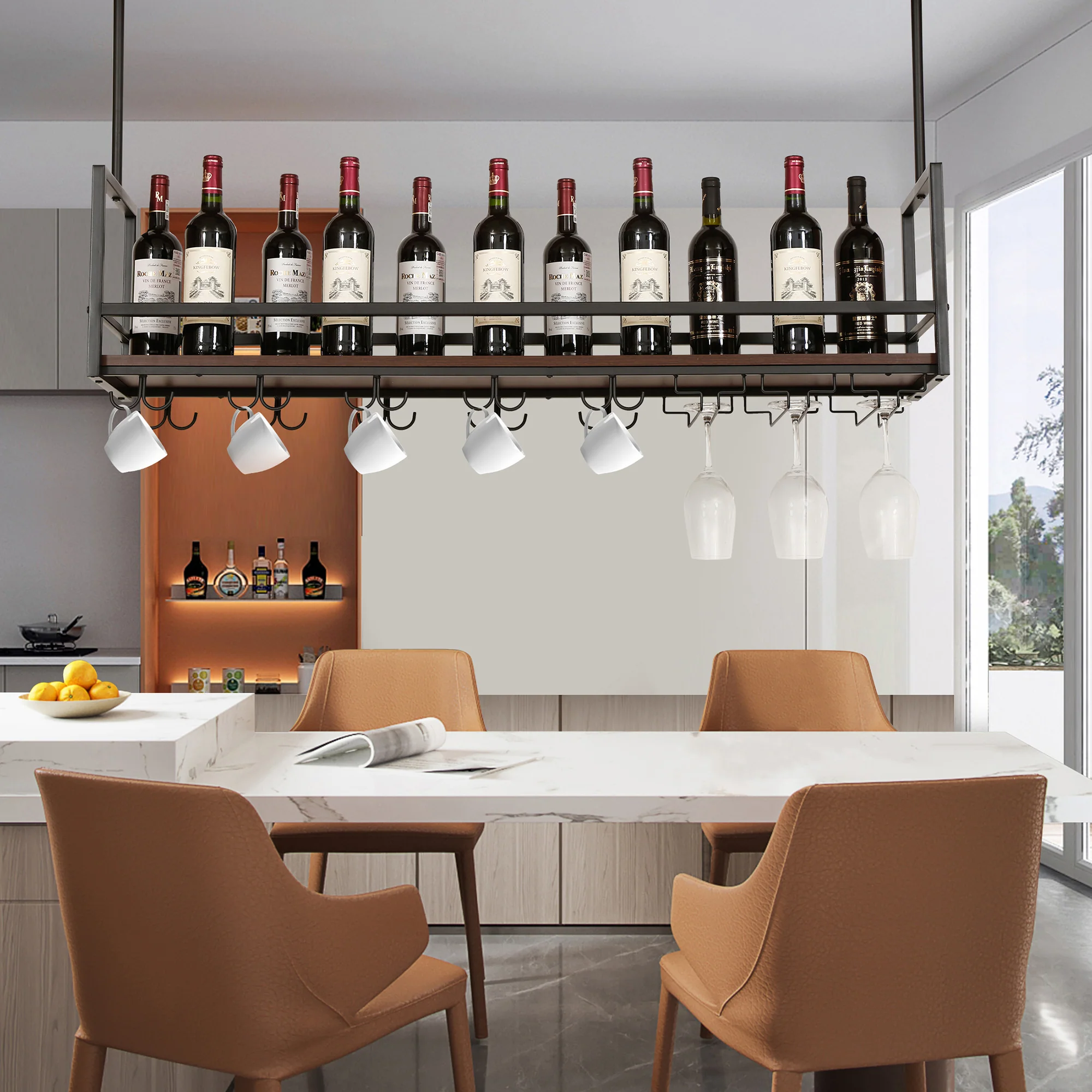 Weinregal mit Glashalterung Borejle [en.casa] - Image 2