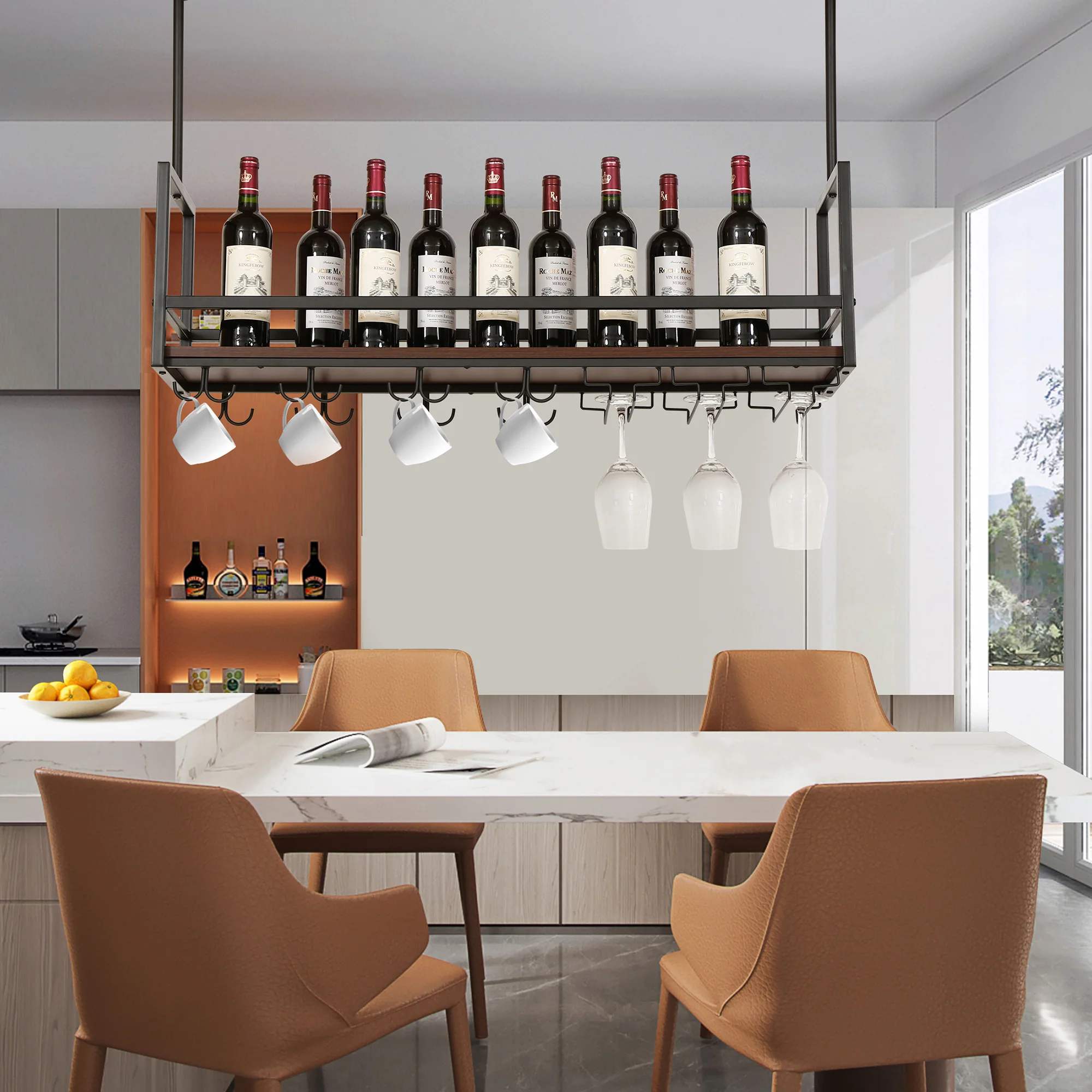 Weinregal mit Glashalterung Borejle [en.casa] - Image 3