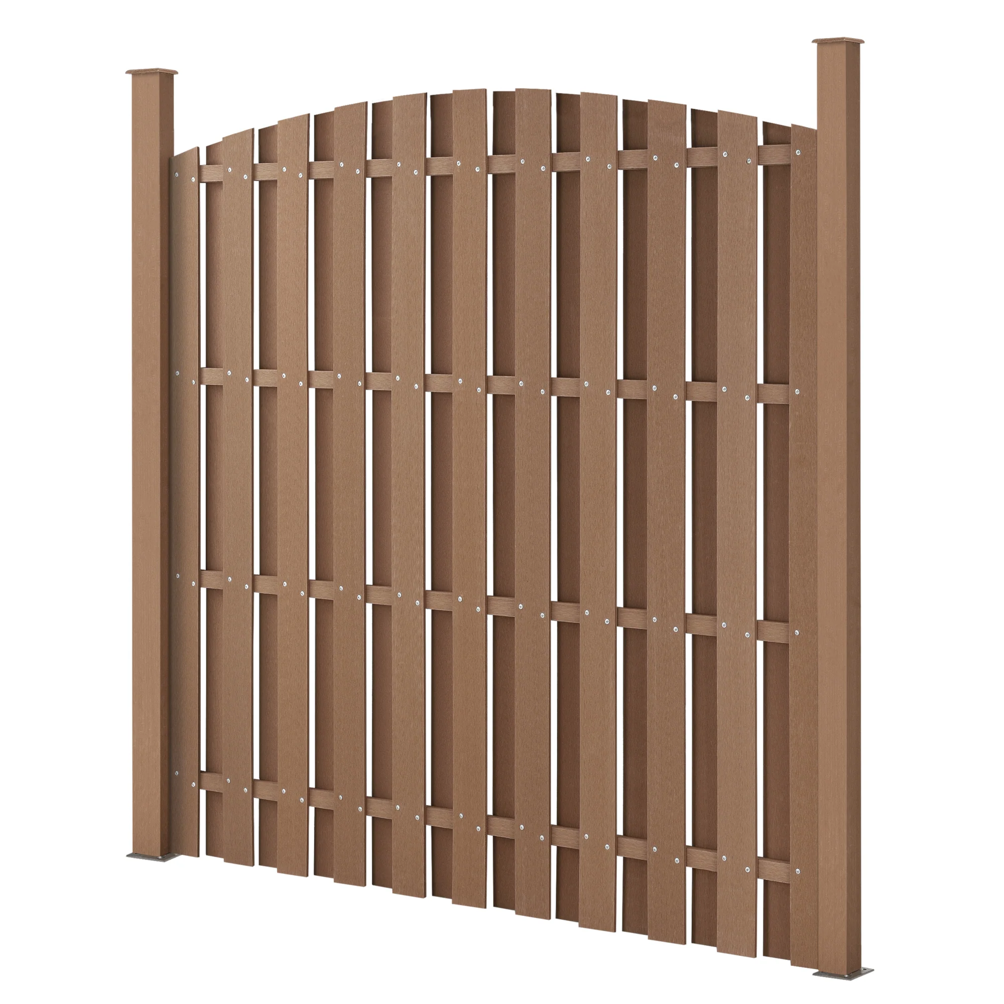 WPC Gartenzaun mit Rundbogen 185x193cm neu.holz - Image 2